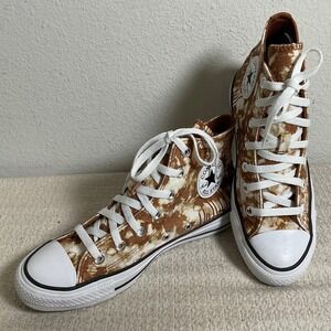 Converse Chuck Taylor All Star High Bleach Dye Brown Tan A06004C Womens 7 Mens 5